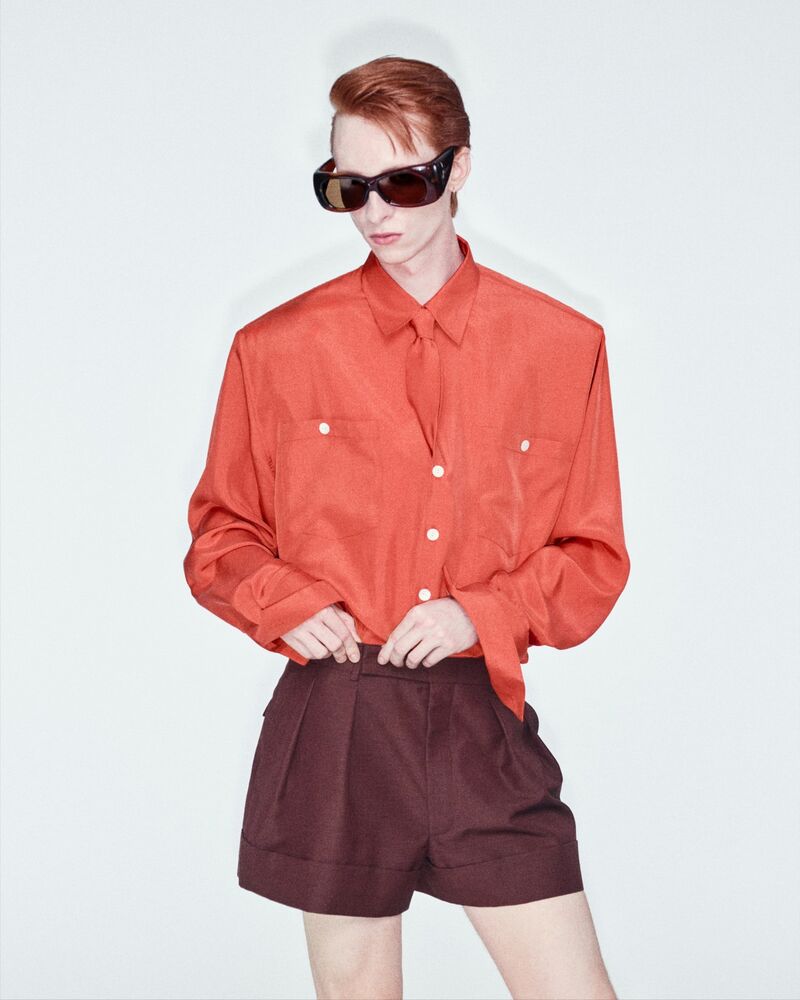 桑蚕丝软绸睡衣式上衣