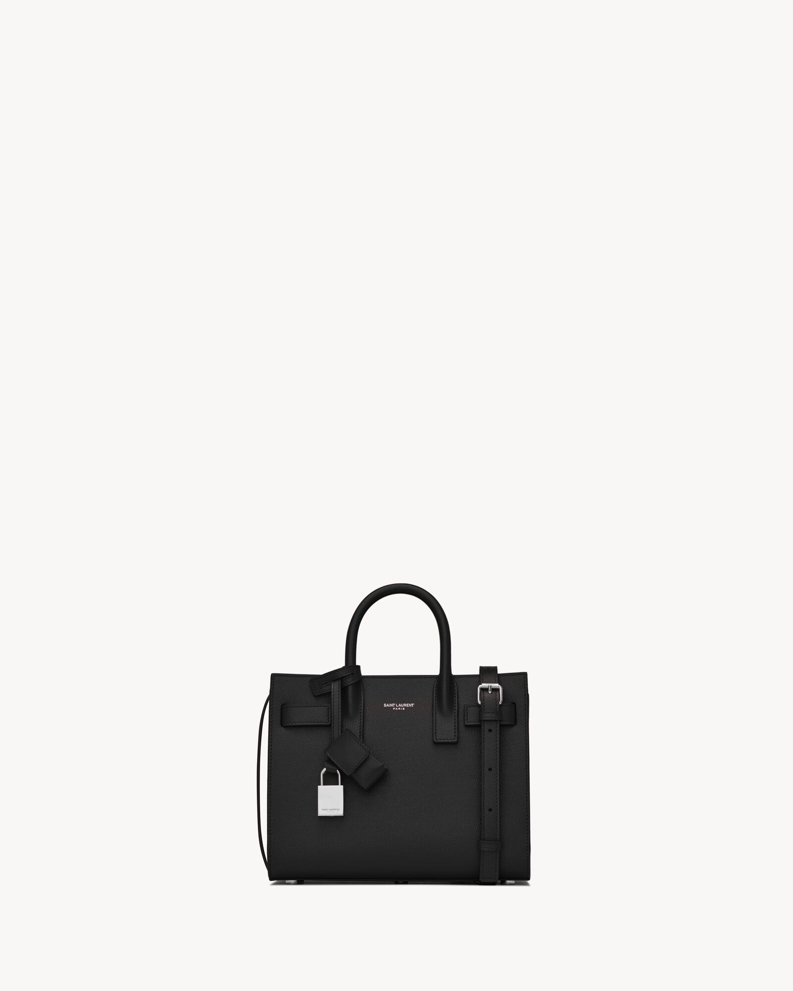 SAC DE JOUR NANO粒面皮革手袋
