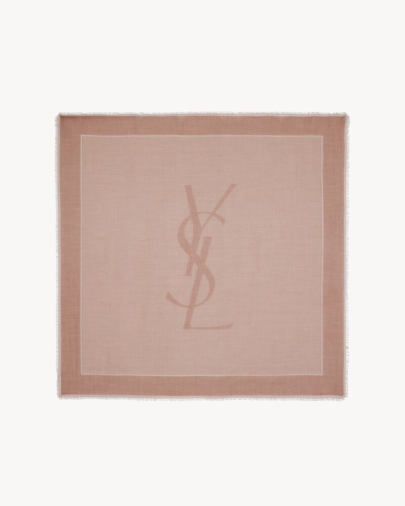 LE CASSANDRE山羊绒和桑蚕丝纱罗方巾