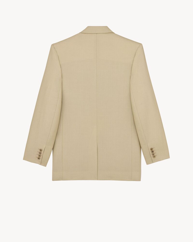 羊毛和桑蚕丝帆布夹克