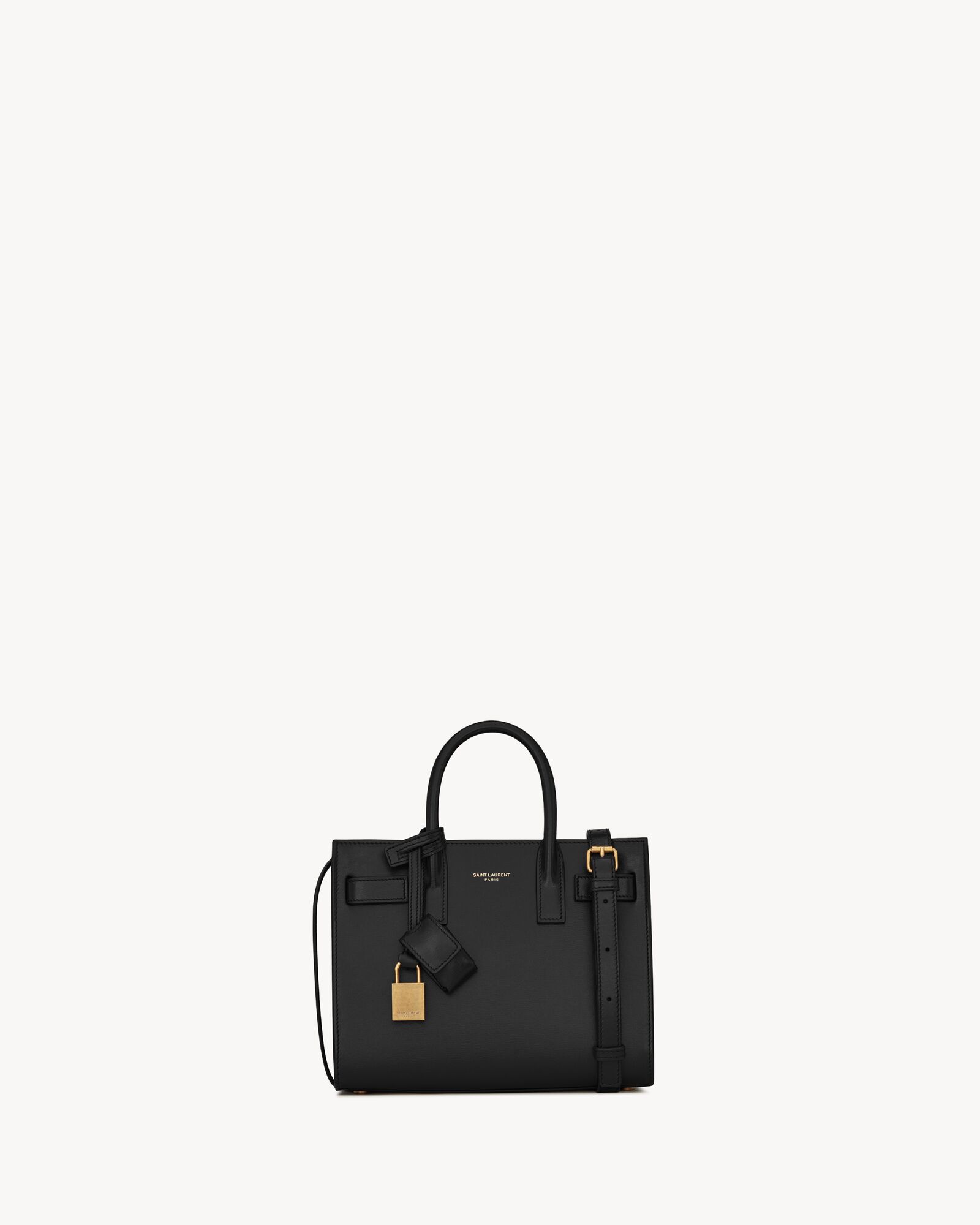 SAC DE JOUR NANO光滑皮革手袋