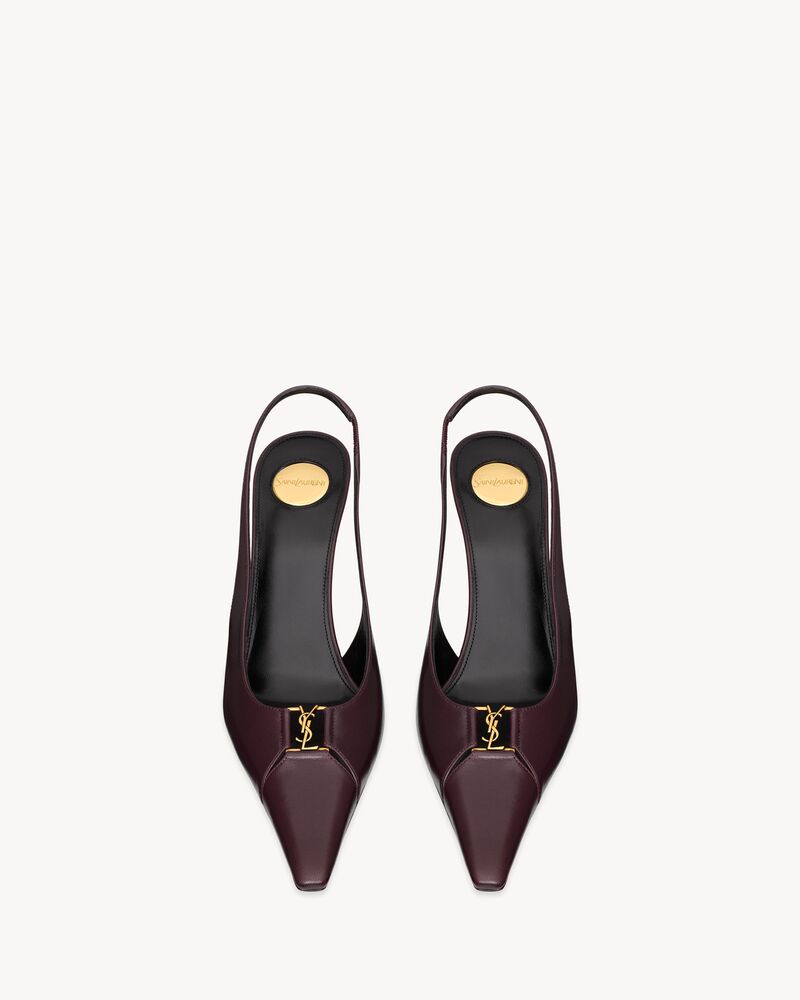 BABYLONE BRETEUIL光滑皮革露跟高跟鞋