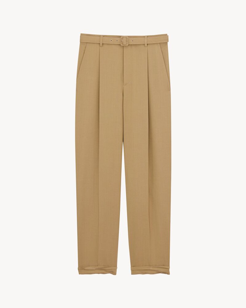 羊毛和马海毛修身长裤