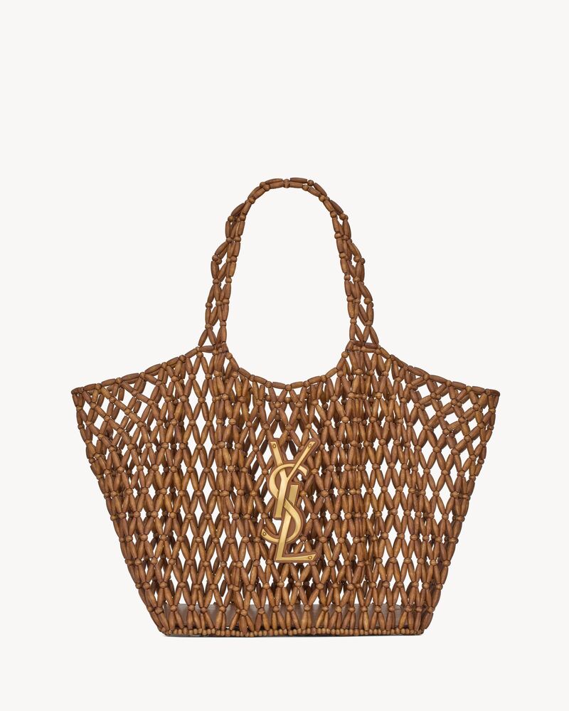 ICARE中号木质圆珠手袋