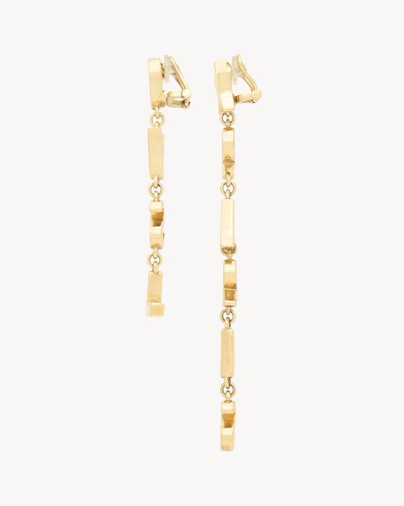 YSL PARIS金属吊坠耳环