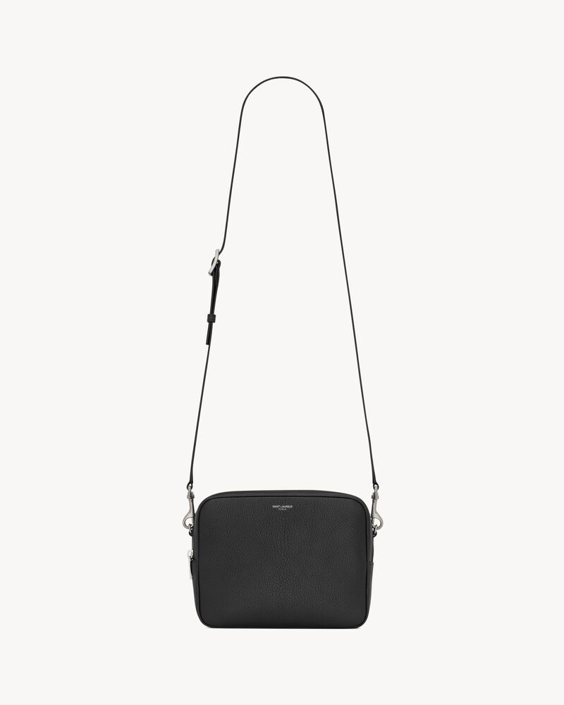 SAINT LAURENT小号粒面皮革相机包