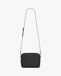 SAINT LAURENT小号粒面皮革相机包