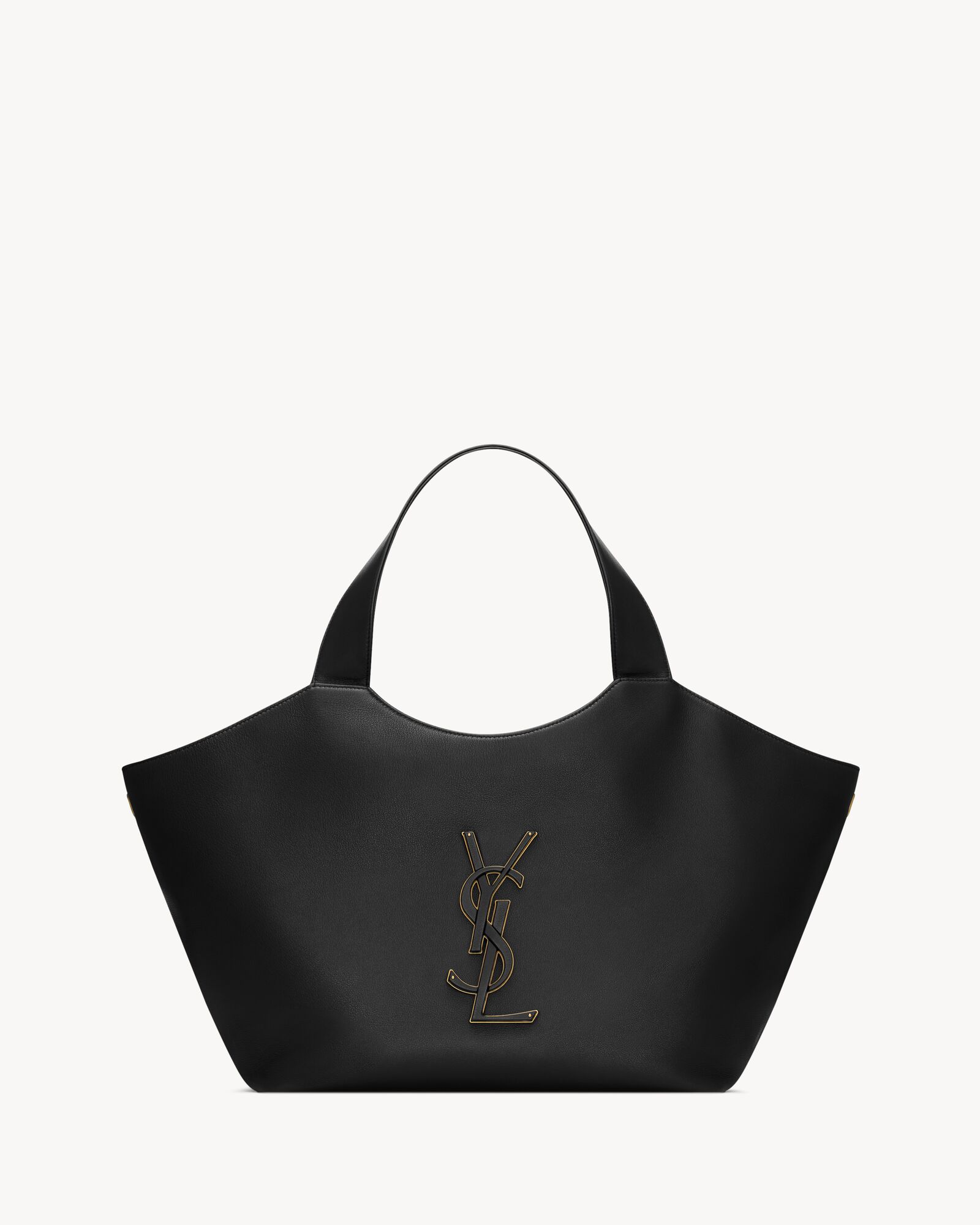 黑色ICARE中号光滑皮革手袋