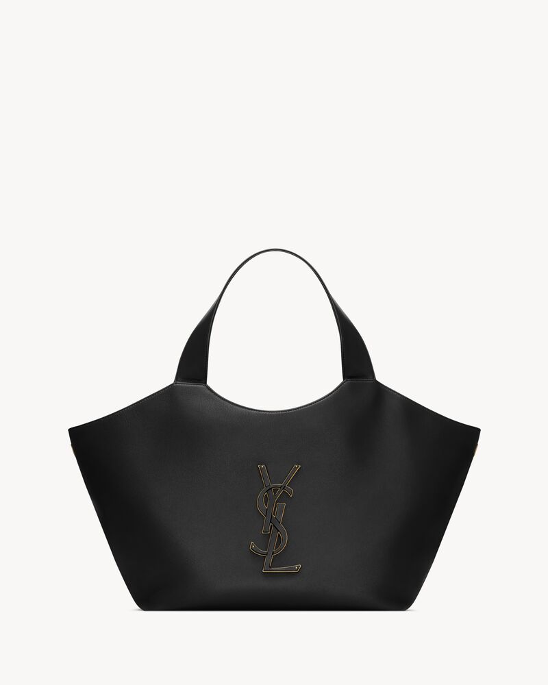 黑色ICARE中号光滑皮革手袋