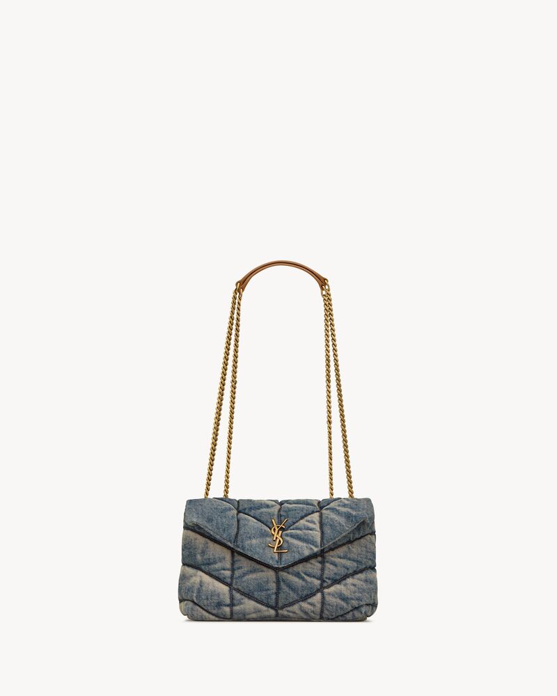 SAINT LAURENT圣罗兰中国官方网站 PUFFER TOY牛仔布手袋