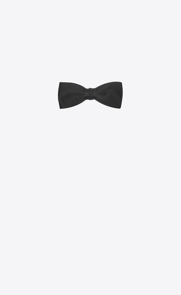 Yves黑色丝质罗缎领结