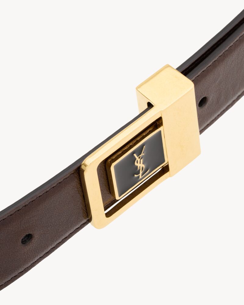 LA 66搭扣光滑皮革腰带