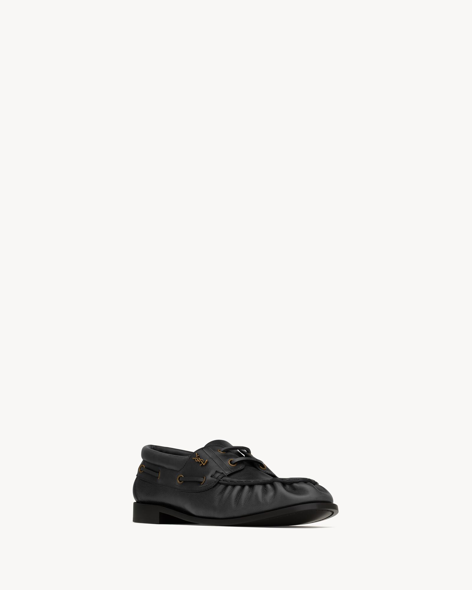 LE LOAFER BATEAU光滑皮革船鞋