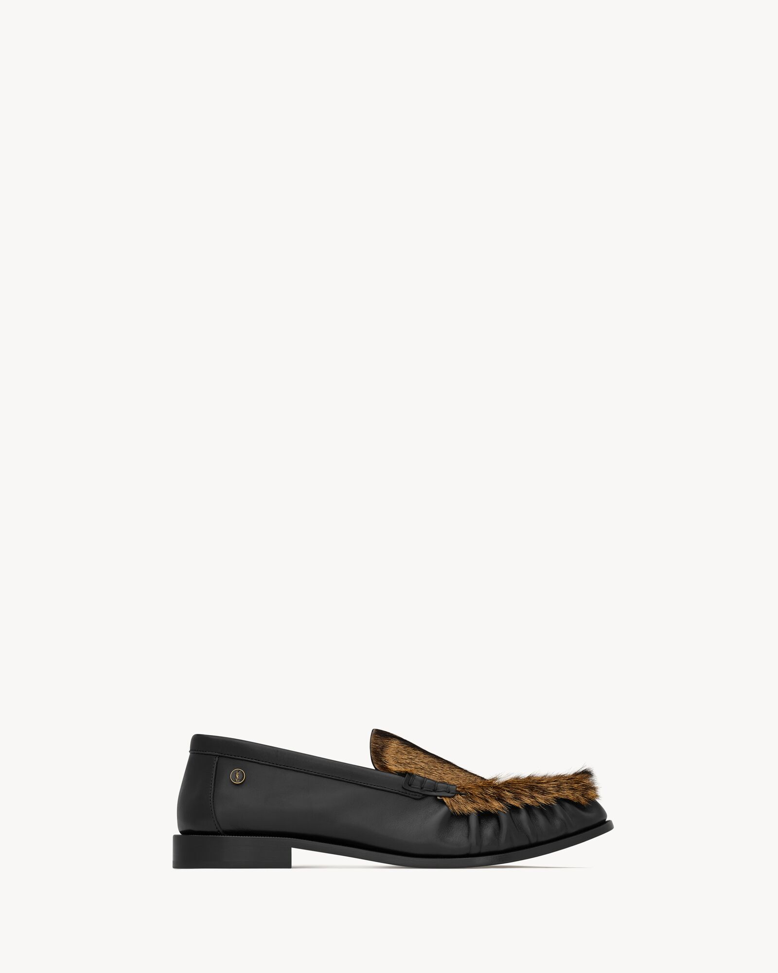 LE LOAFER柔软光滑皮革和马毛皮革乐福鞋