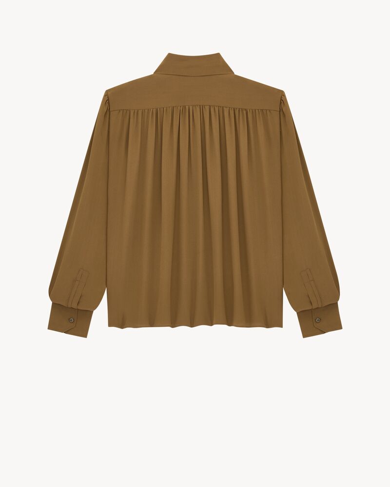 桑蚕丝双绉花结衬衫