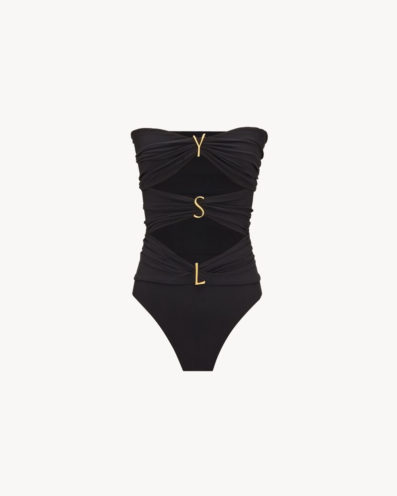 YSL无带泳衣