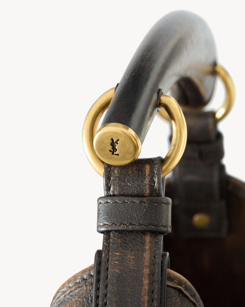 MOMBASA中号复古皮革手袋