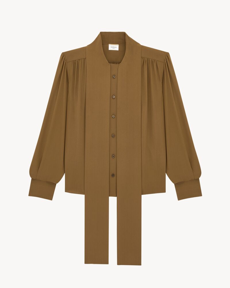 桑蚕丝双绉花结衬衫