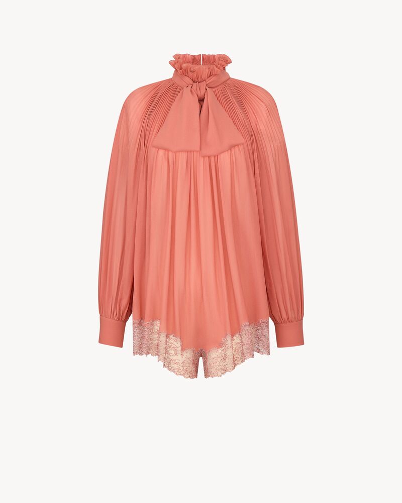 塔夫绸花结连衫裤