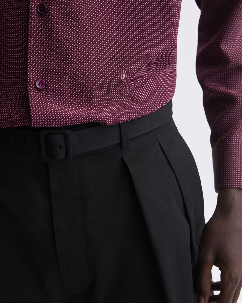 LE CASSANDRE桑蚕丝双绉波点衬衫