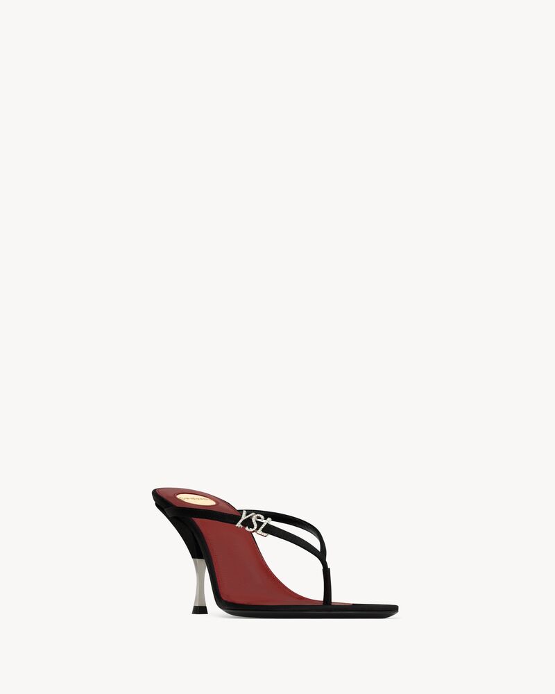 JERRY绉缎和仿水晶穆勒鞋