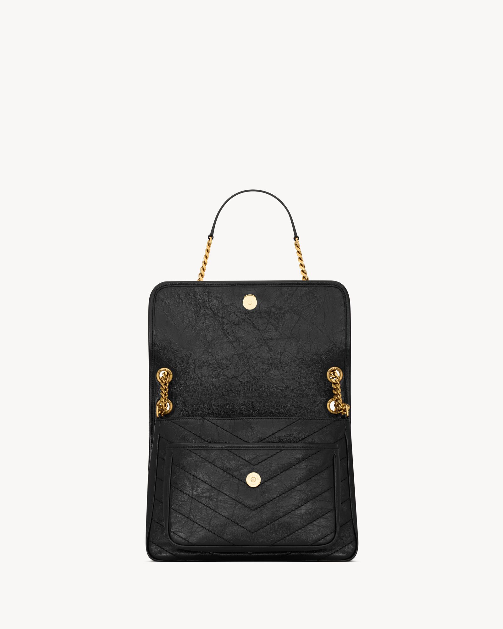 NIKI中号复古皮革手袋