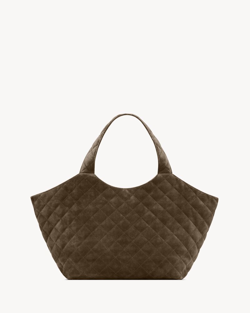 ICARE中号绗缝绒面革手袋