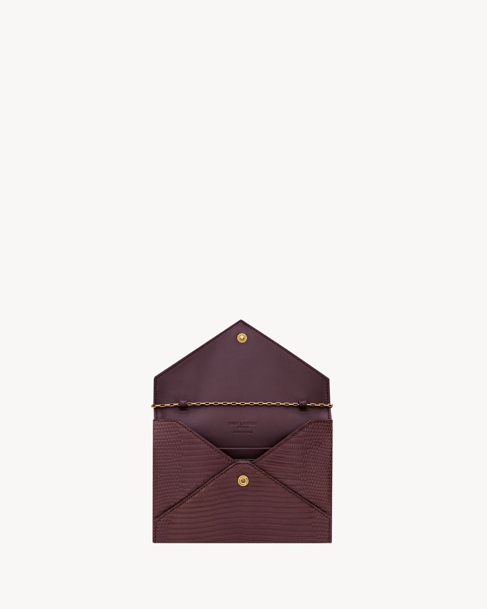 LETTER蜥蜴皮链条手拿包