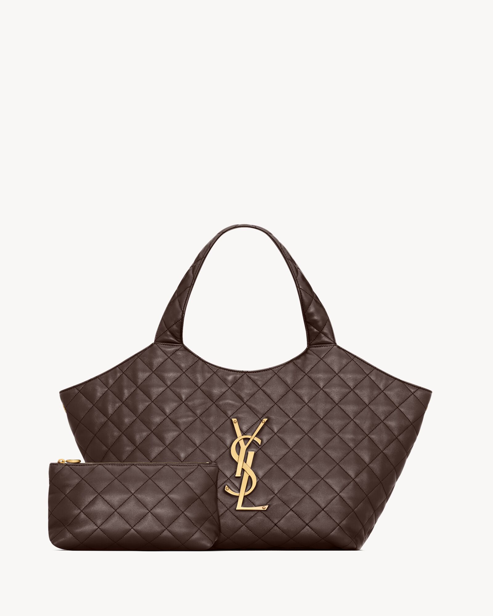ICARE中号绗缝羊皮革手袋