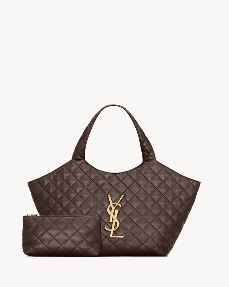 ICARE中号绗缝羊皮革手袋