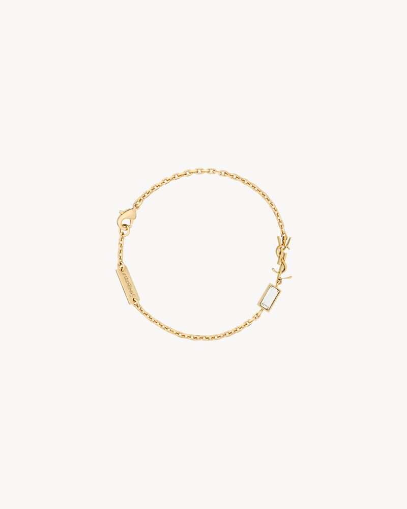 LE CASSANDRE金属和仿水晶坠饰手链