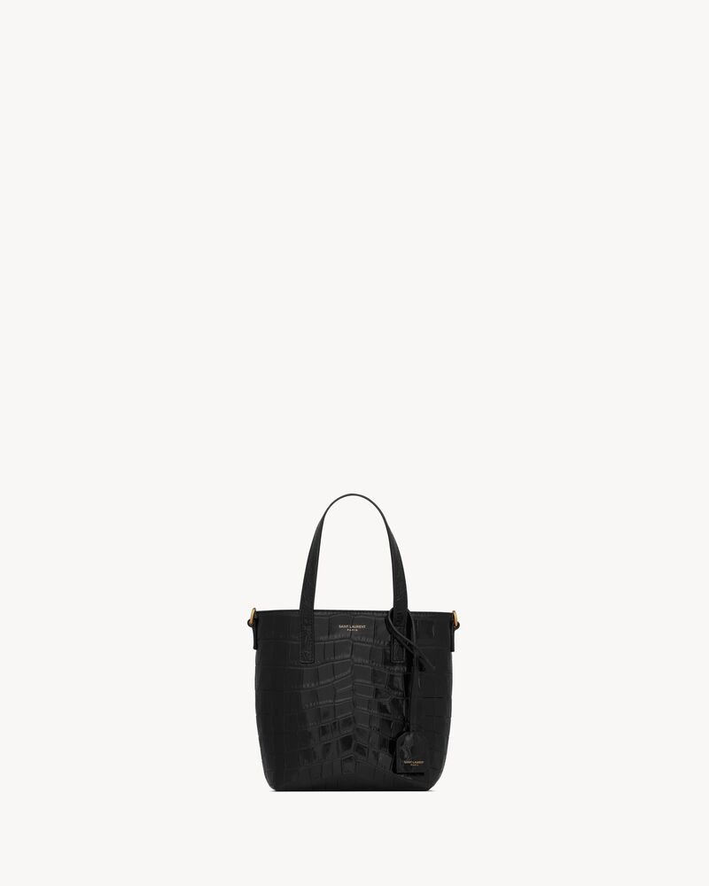 SAINT LAURENT圣罗兰中国官方网站 SHOPPING SAINT LAURENT迷你鳄鱼纹压印皮革手袋