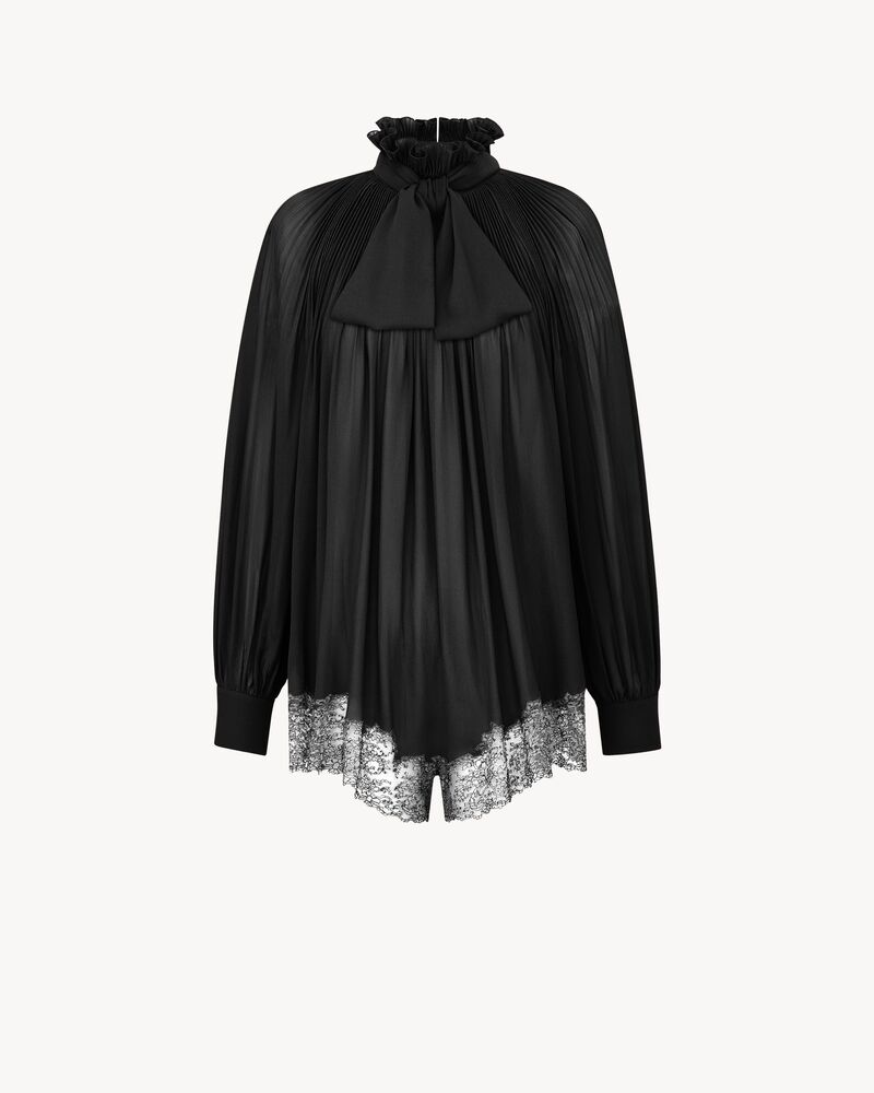 塔夫绸花结连衫裤