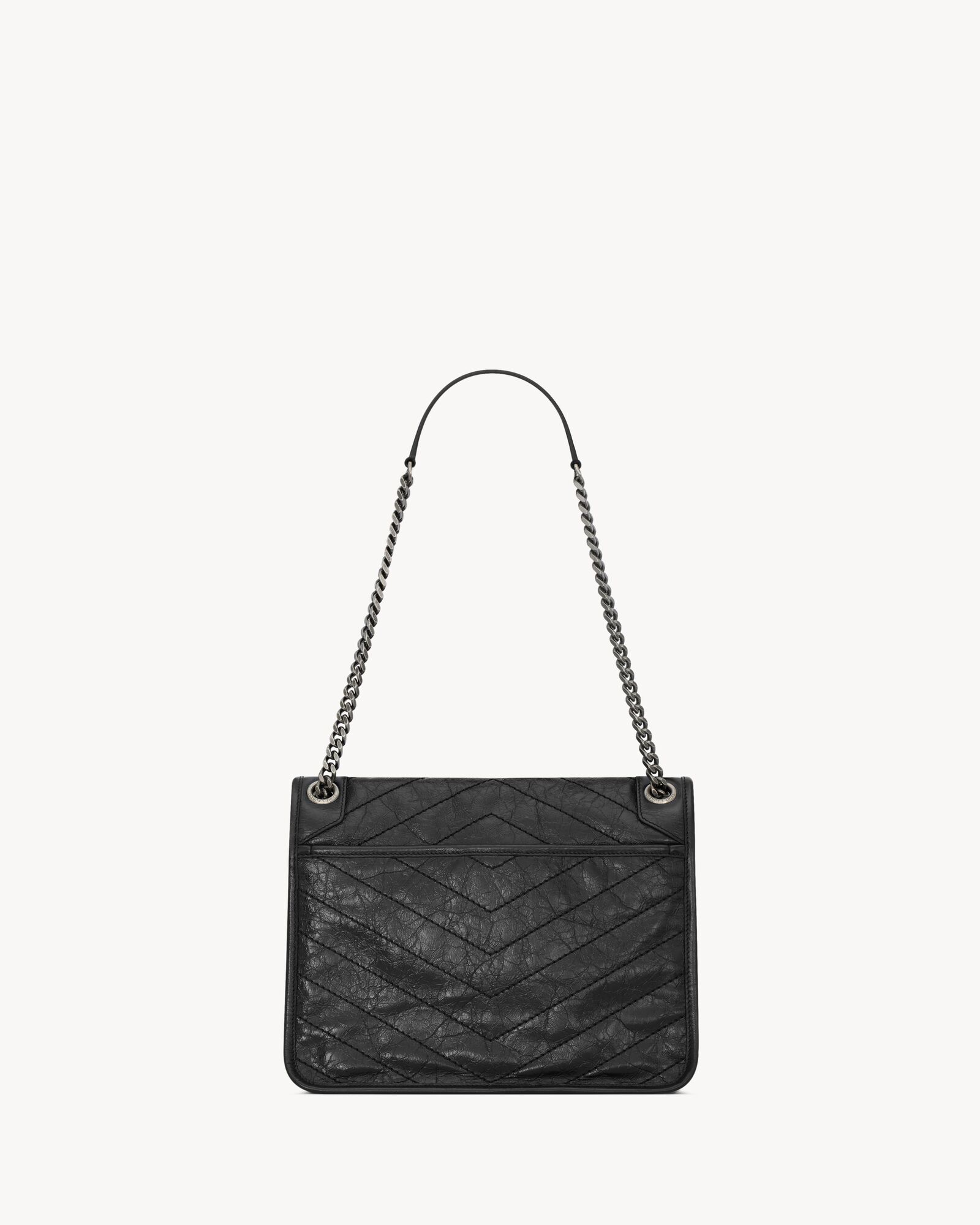 NIKI中号复古皮革手袋