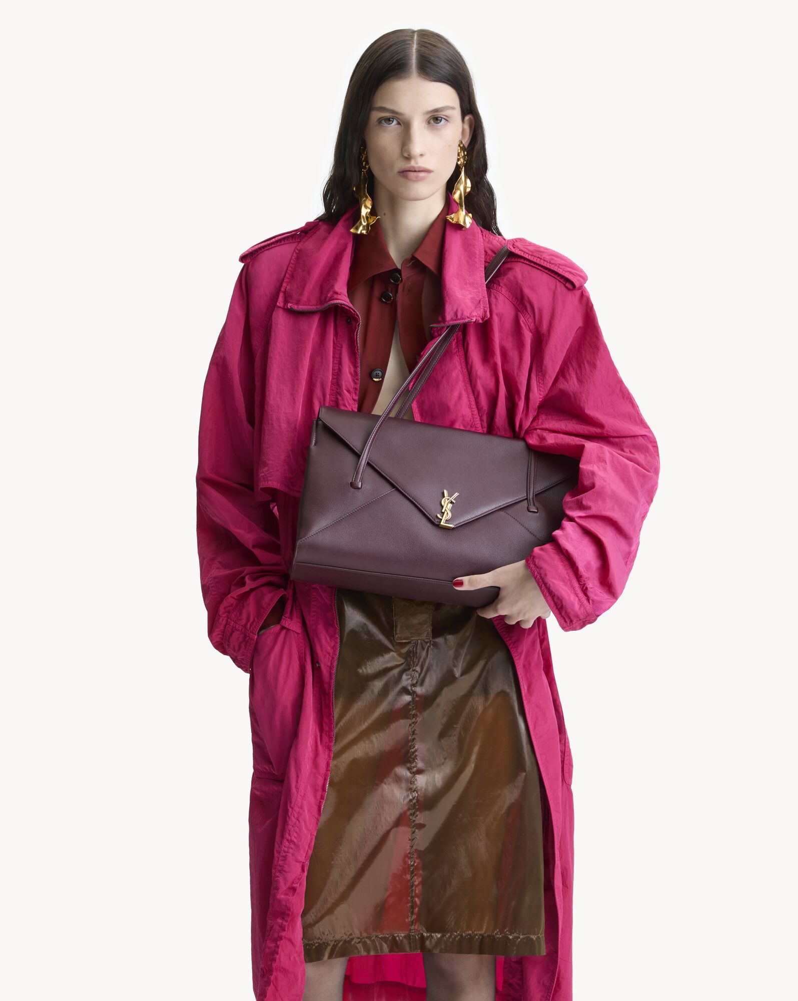 SIMONE中号柔软皮革手袋