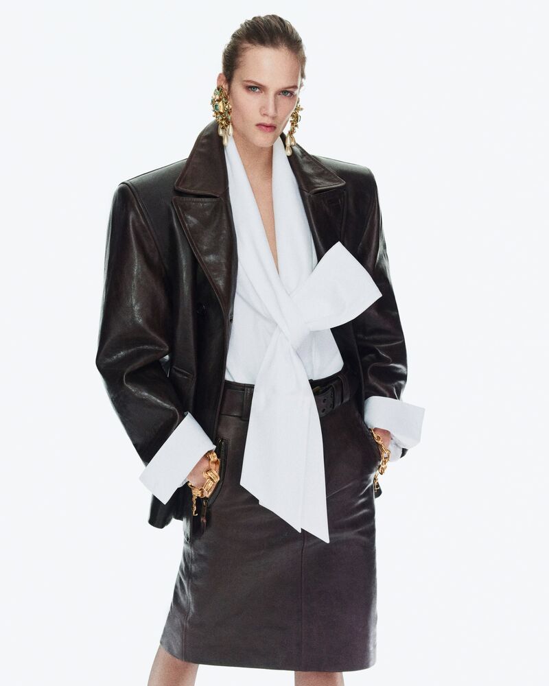 棉府绸花结衬衫