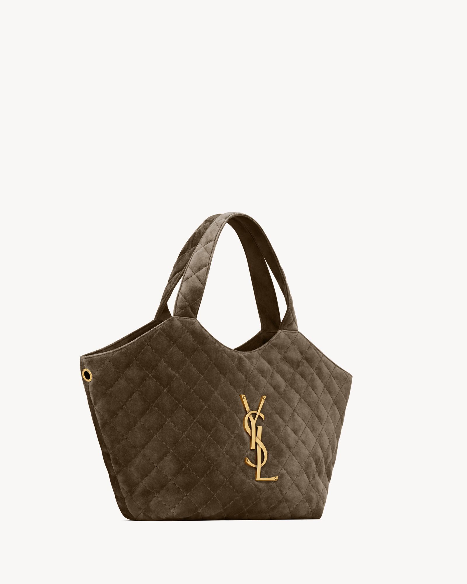 ICARE中号绗缝绒面革手袋