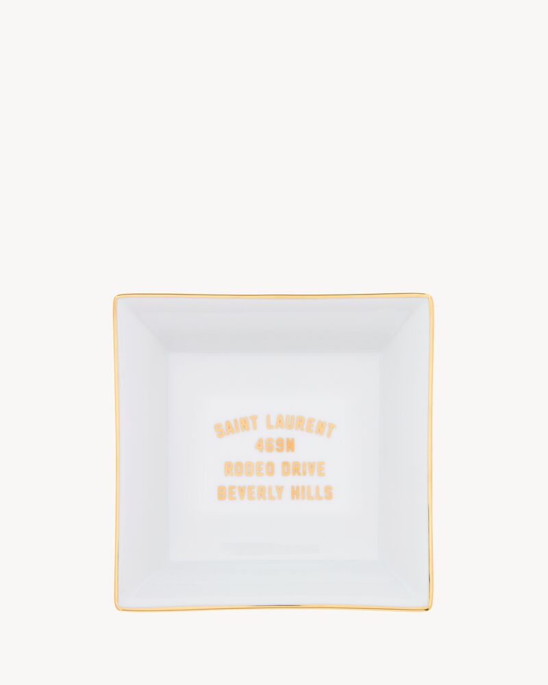 白色小号SAINT LAURENT BEVERLY HILLS置物盘