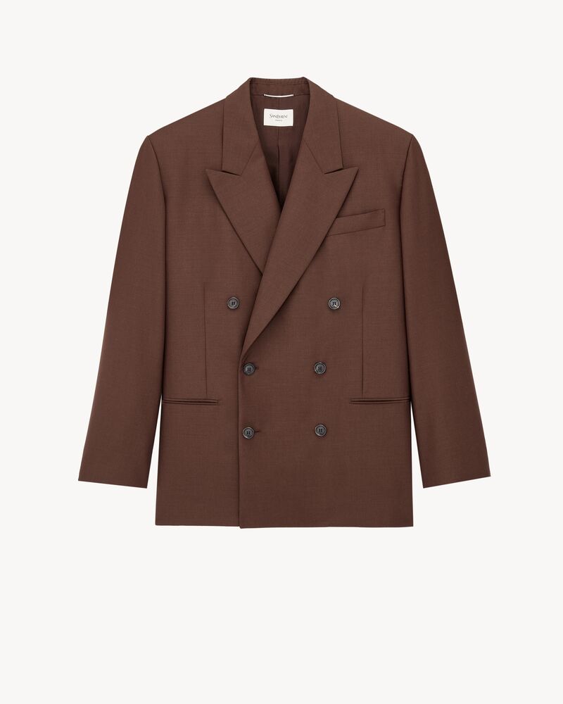 羊毛和马海毛帆布夹克