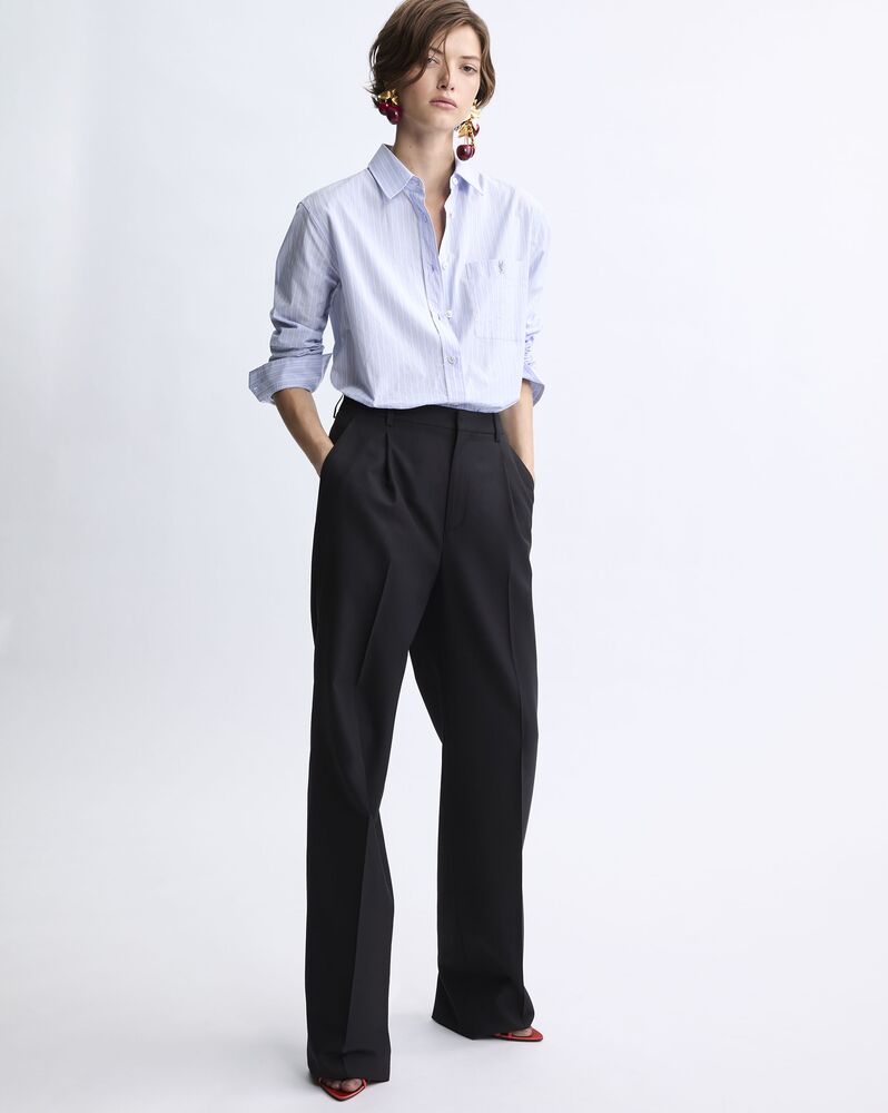 LE CASSANDRE条纹棉府绸衬衫