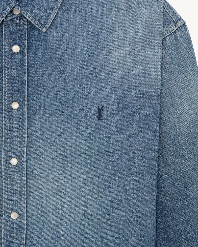 LE CASSANDRE天际蓝牛仔衬衫