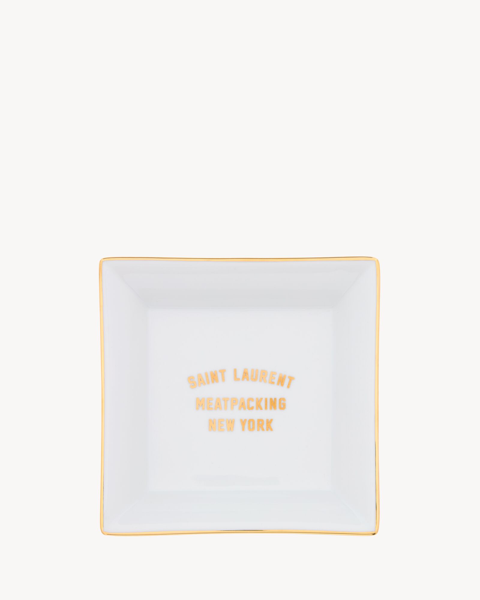 白色小号SAINT LAURENT NEW YORK置物盘