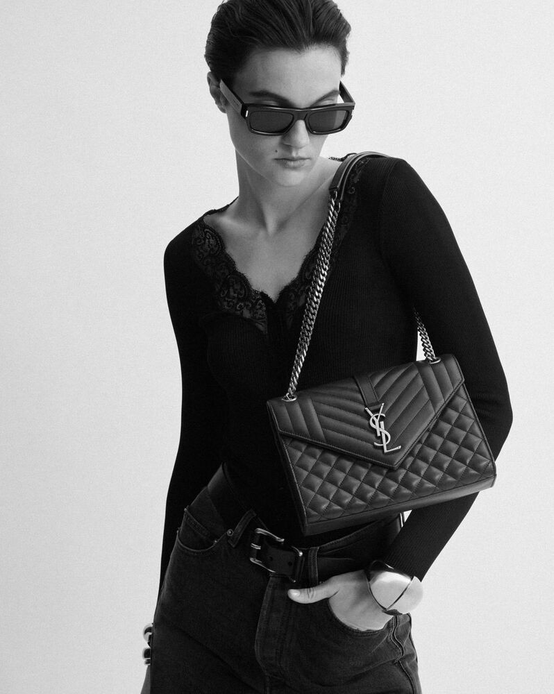 ENVELOPE中号绒面革手袋