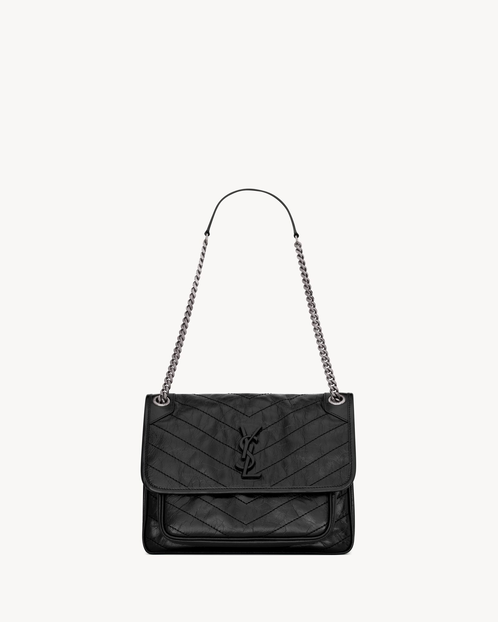 NIKI中号复古皮革手袋