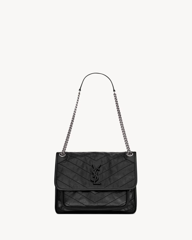 NIKI中号复古皮革手袋