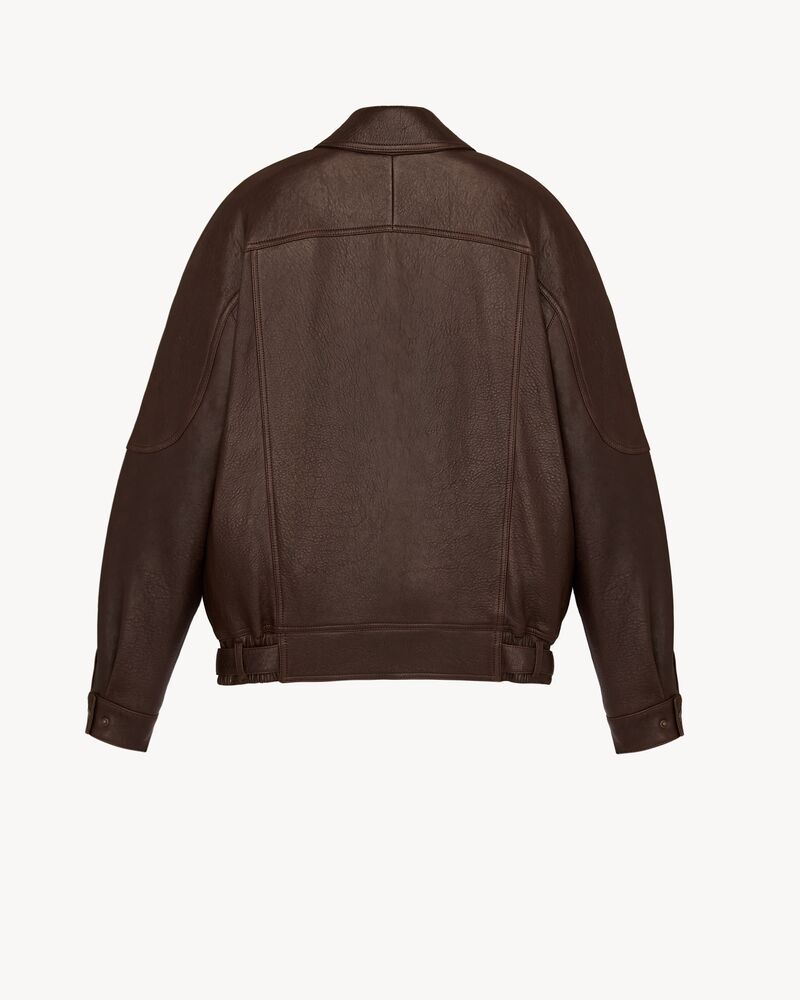 泡泡羊皮革夹克