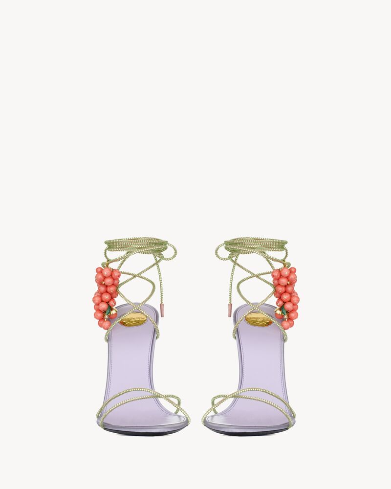 MON CHÉRI绒面革和仿水晶凉鞋