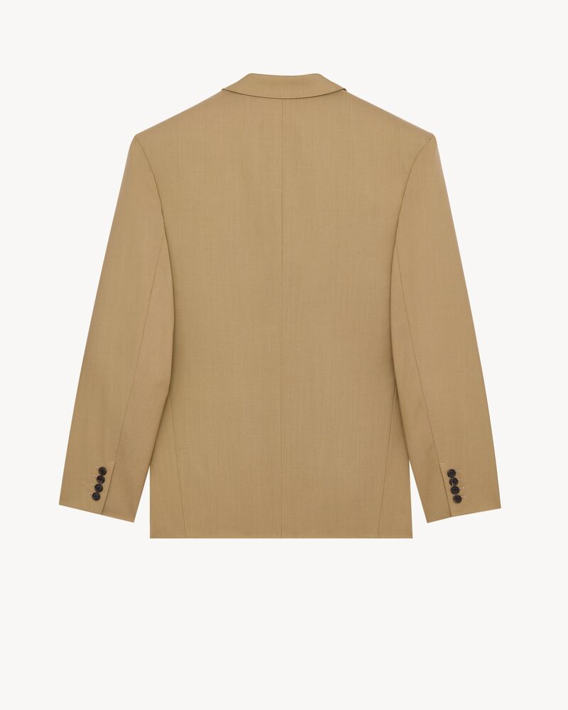 羊毛和马海毛帆布夹克