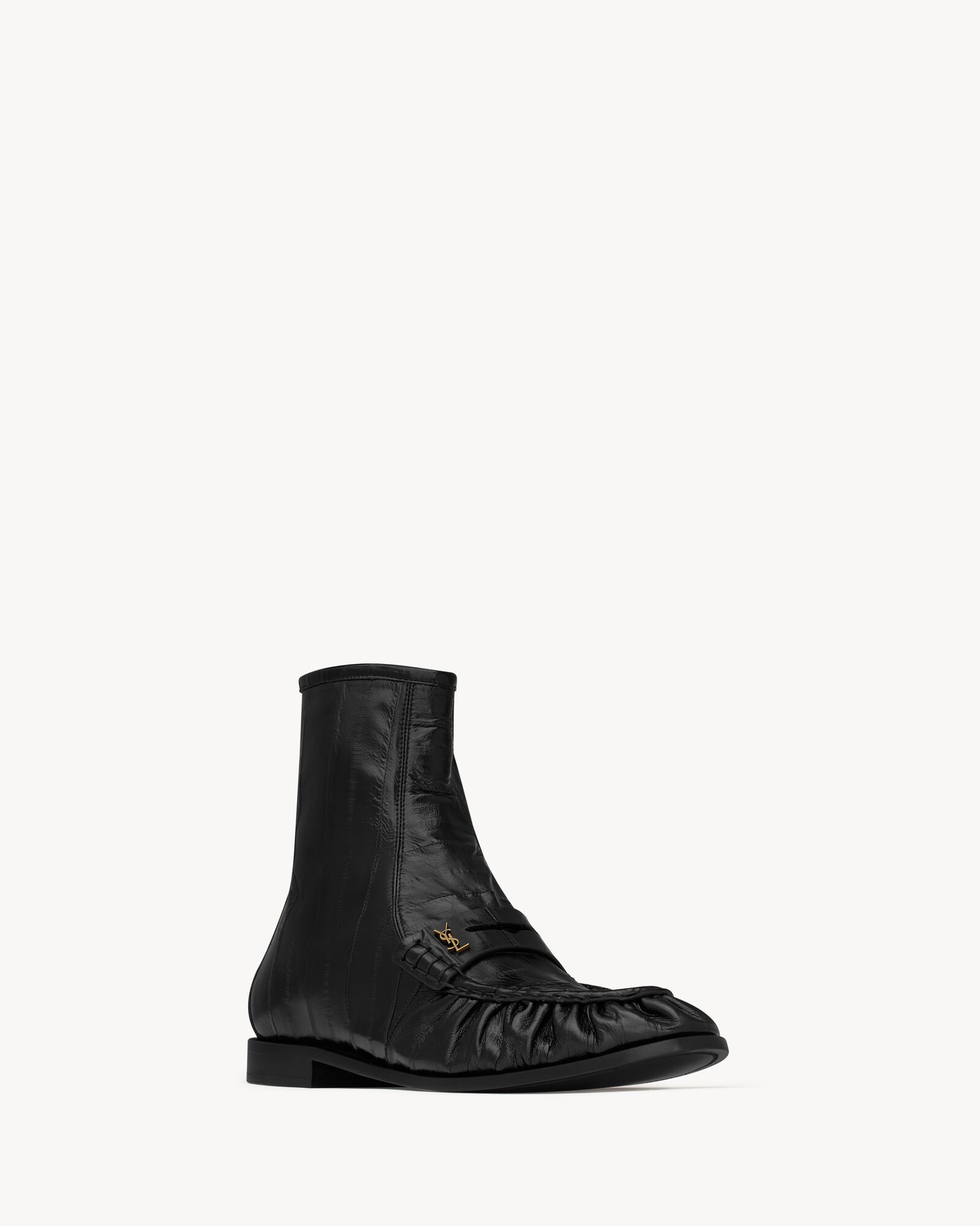 LE LOAFER鳗鱼皮革筒靴