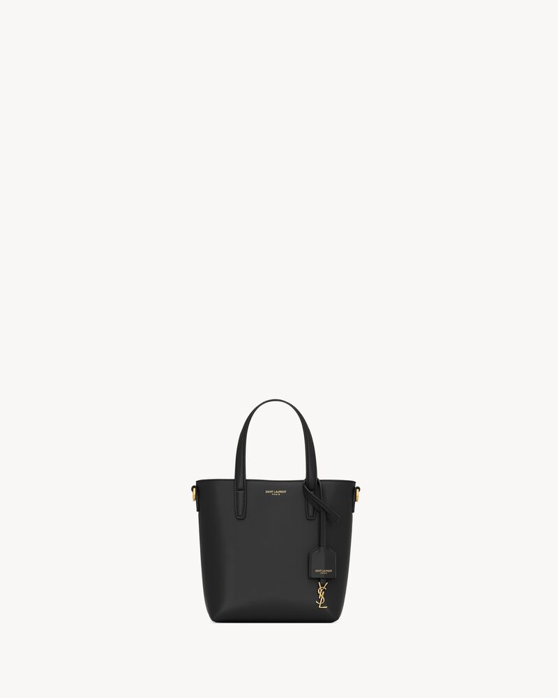 黑色SHOPPING SAINT LAURENT迷你皮革手袋